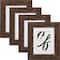 4 Pack Craig Frames American Barn Brown Oak Picture Frame with Mat
